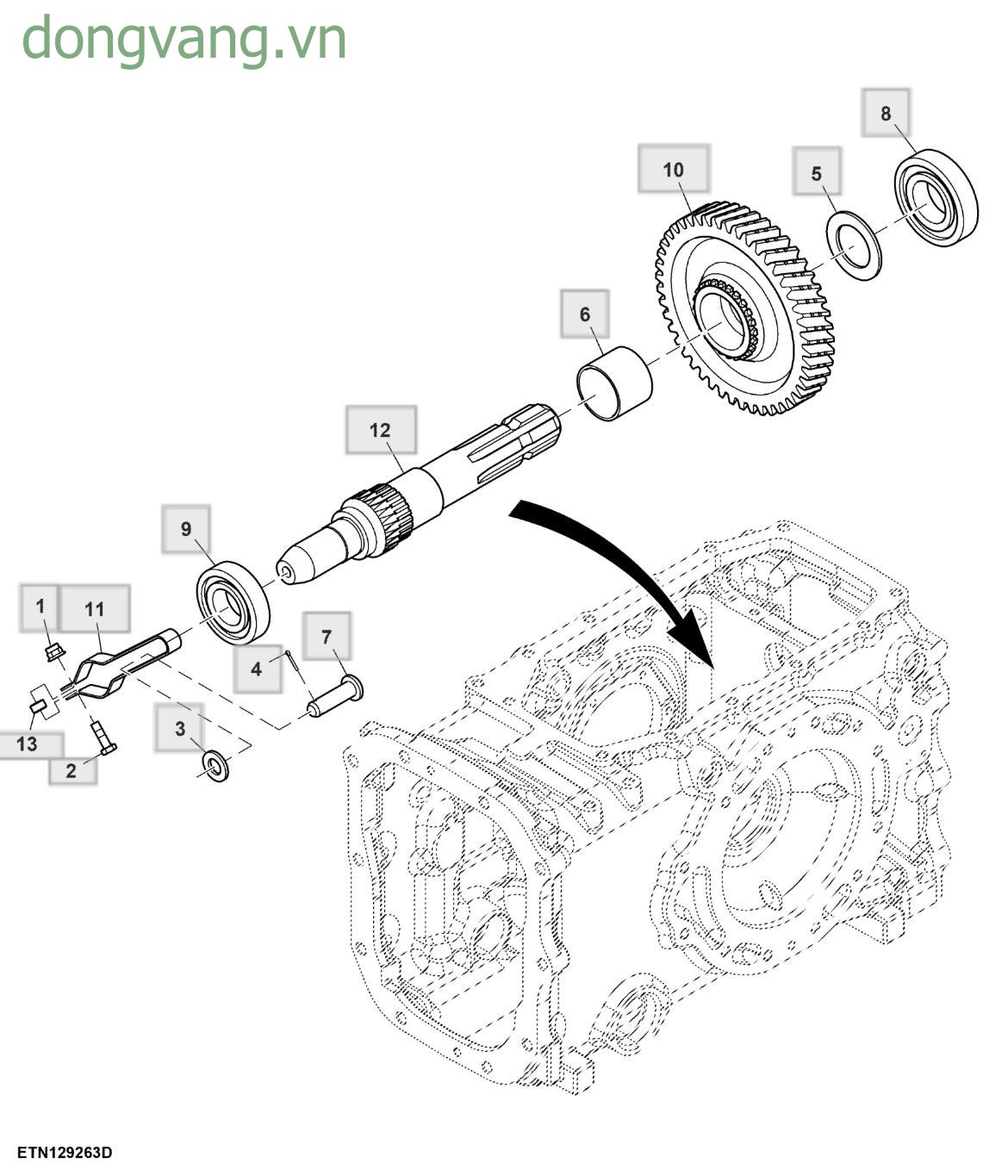 PTO Output Shaft, Single PTO, Single Clutch - ST803211